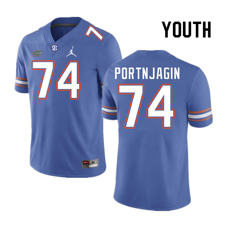 Youth #74 Noel Portnjagin Florida Gators College Football Jerseys Stitched-Royal